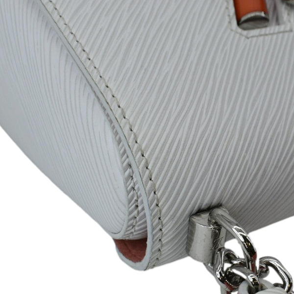 LOUIS VUITTON Twist PM Epi Leather Crossbody Bag White