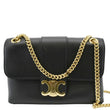 CELINE Victoire Medium Leather Shoulder Bag Black