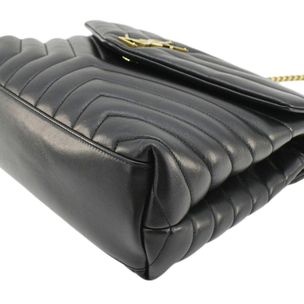 YVES SAINT LAURENT Loulou Medium Quilted Leather Crossbody Bag Black