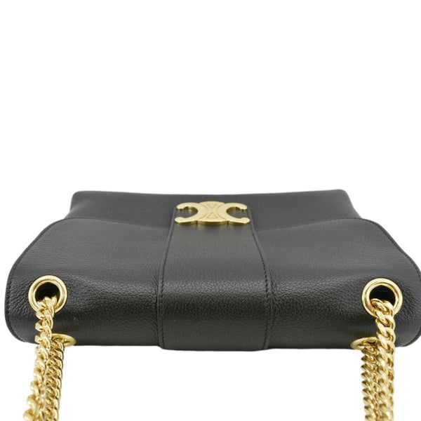 CELINE Victoire Medium Leather Shoulder Bag Black