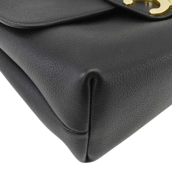 CELINE Victoire Medium Leather Shoulder Bag Black