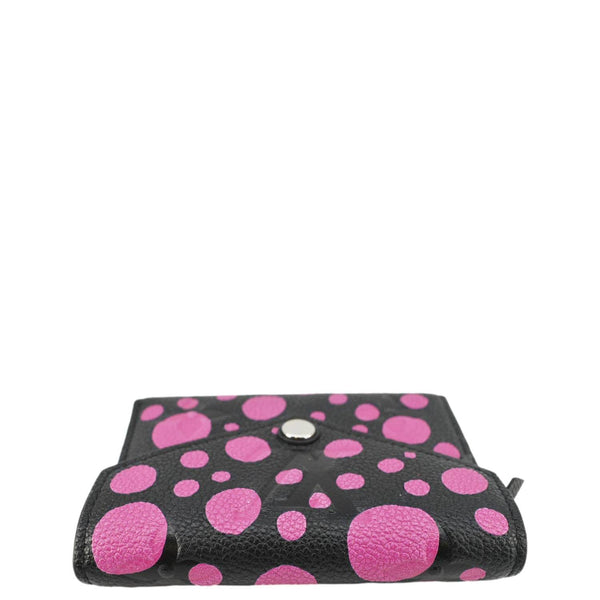 LOUIS VUITTON LV X YK Victorine Polka Dot Monogram Empreinte Leather Wallet Fuchsia