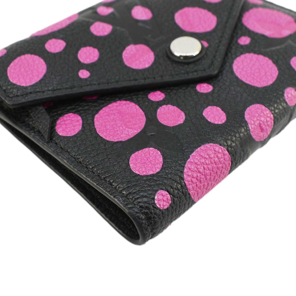 LOUIS VUITTON LV X YK Victorine Polka Dot Monogram Empreinte Leather Wallet Fuchsia