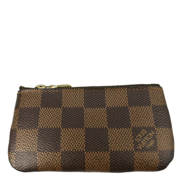 LOUIS VUITTON Key Cles Damier Ebene Pouch Brown