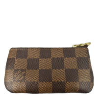 LOUIS VUITTON Key Cles Damier Ebene Pouch Brown