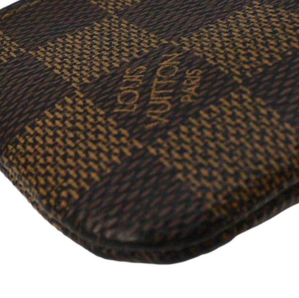 LOUIS VUITTON Key Cles Damier Ebene Pouch Brown