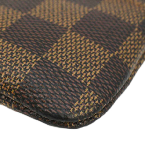 LOUIS VUITTON Key Cles Damier Ebene Pouch Brown