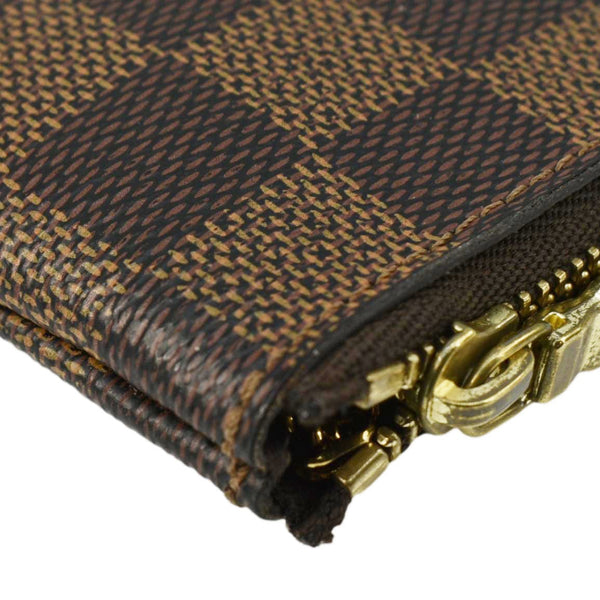 LOUIS VUITTON Key Cles Damier Ebene Pouch Brown