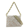 LOUIS VUITTON Coussin PM Monogram Embossed Leather Shoulder Bag Off White