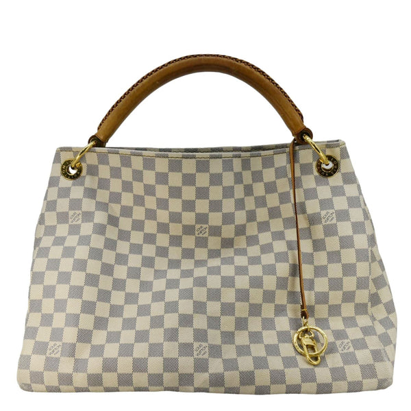 LOUIS VUITTON Artsy MM Damier Azur Hobo Bag White