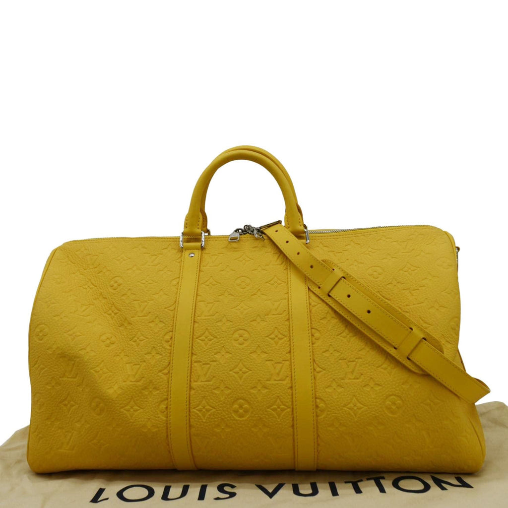 LOUIS VUITTON Keepall 50 Bandouliere Monogram Taurillon Leather Travel