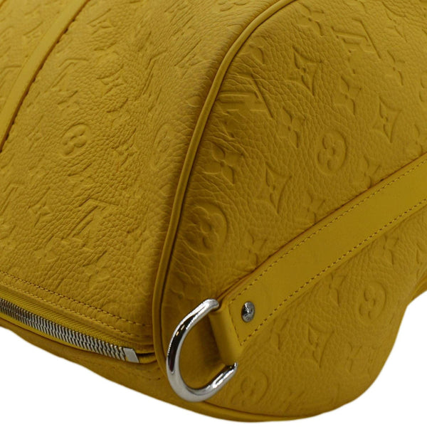 LOUIS VUITTON Keepall 50 Bandouliere Monogram Taurillon Leather Travel Bag Yellow