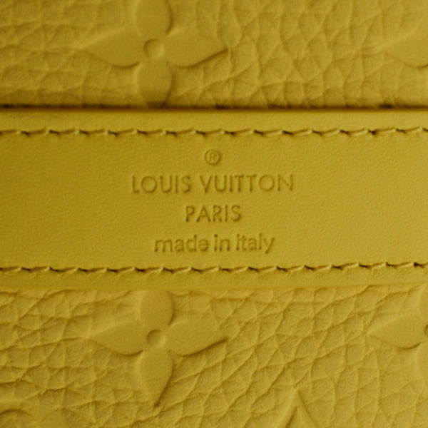 LOUIS VUITTON Keepall 50 Bandouliere Monogram Taurillon Leather Travel Bag Yellow