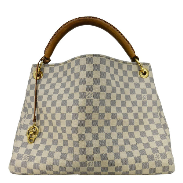 LOUIS VUITTON Artsy MM Damier Azur Hobo Bag White