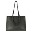 LOUIS VUITTON Onthego MM Giant Monogram Empreinte Leather Tote Bag Black