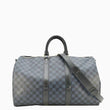 LOUIS VUITTON Keepall 45 Bandouliere Damier Graphite Travel Bag Black