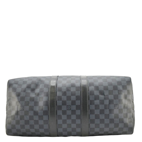 LOUIS VUITTON Keepall 45 Bandouliere Damier Graphite Travel Bag Black