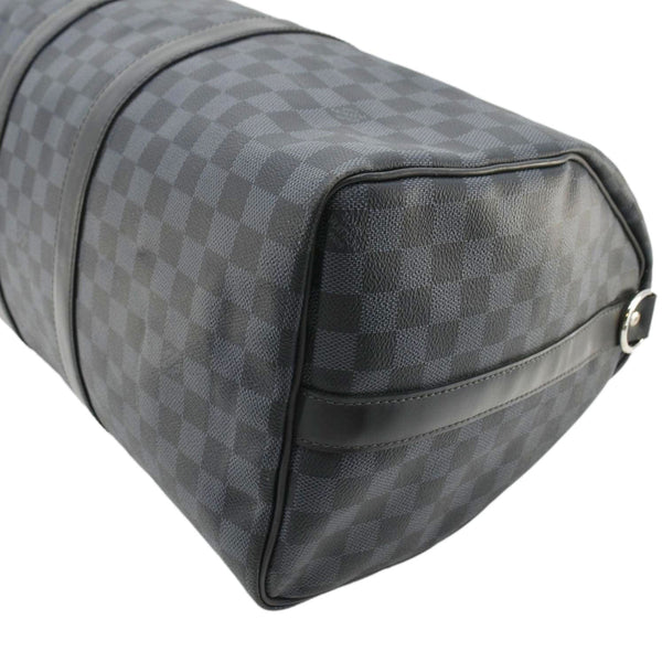 LOUIS VUITTON Keepall 45 Bandouliere Damier Graphite Travel Bag Black