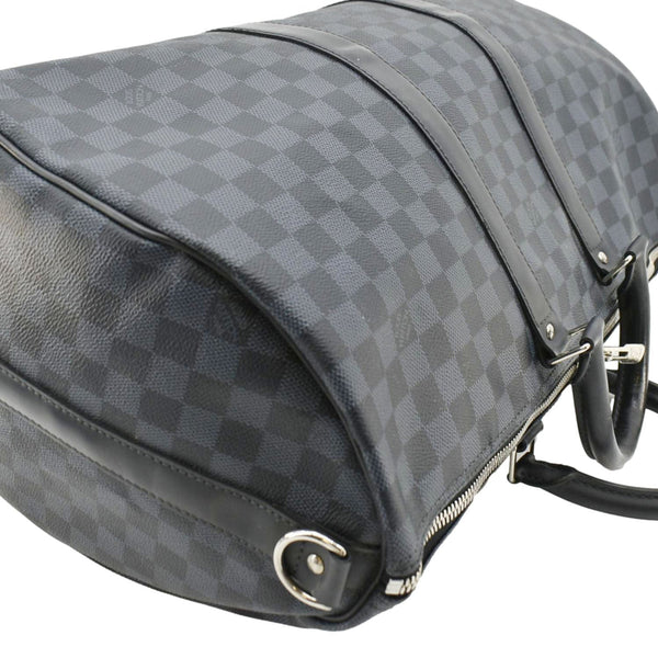 LOUIS VUITTON Keepall 45 Bandouliere Damier Graphite Travel Bag Black