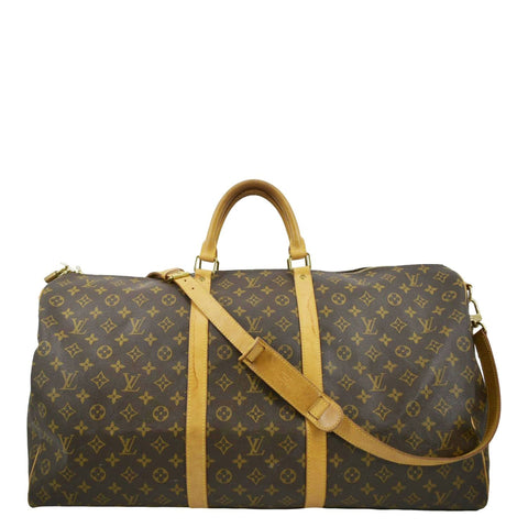 Louis-Vuitton Satellite Travel Bag Soft Suitcase Brown Monogram 60