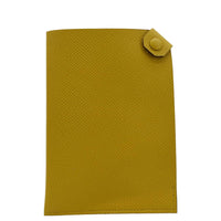 HERMES Tarmac Leather Passport Holder Yellow