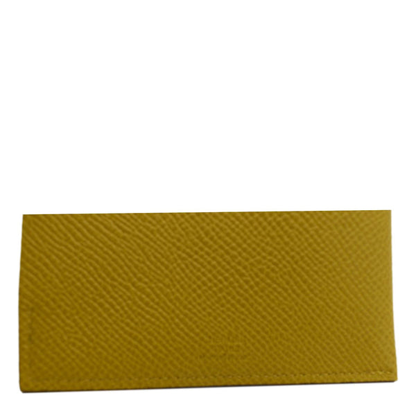 HERMES Tarmac Leather Passport Holder Yellow