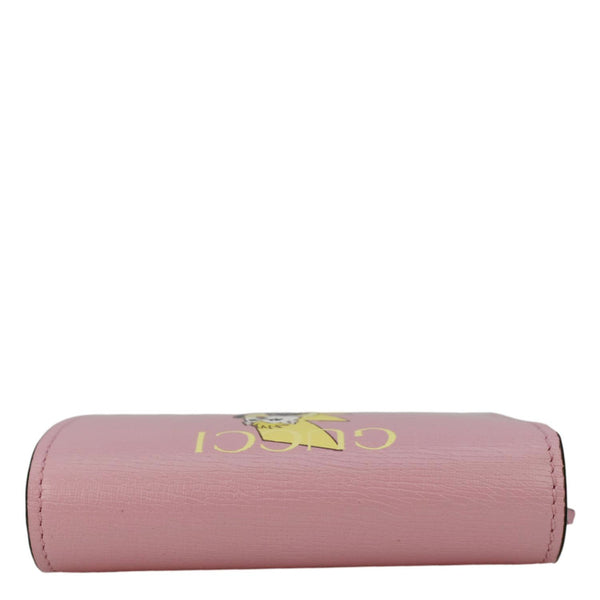 GUCCI  Bananya Print Leather Card Case Holder Pink 701009