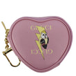 GUCCI Bananya Heart Shape Leather Coin Case Pink 701062