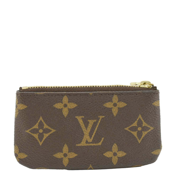 LOUIS VUITTON Key Coin Pouch Monogram Canvas Brown