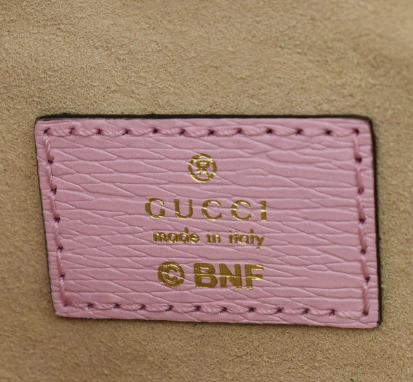 GUCCI Bananya Heart Shape Leather Coin Case Pink 701062