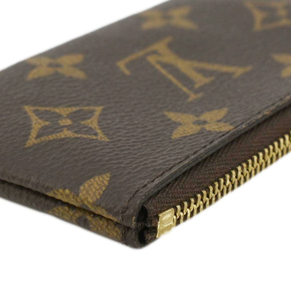 LOUIS VUITTON Key Coin Pouch Monogram Canvas Brown