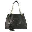 Gucci Soho Medium Pebbled Leather Shoulder Bag Black 308982