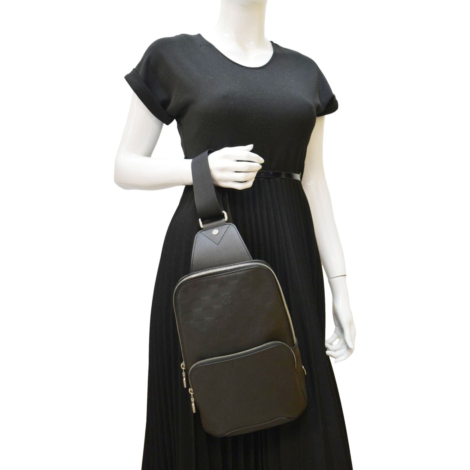 Louis Vuitton Damier Infini Avenue Sling Bag - Black Backpacks