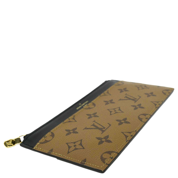 LOUIS VUITTON Slim Purse Monogram Reverse Canvas Wallet Brown