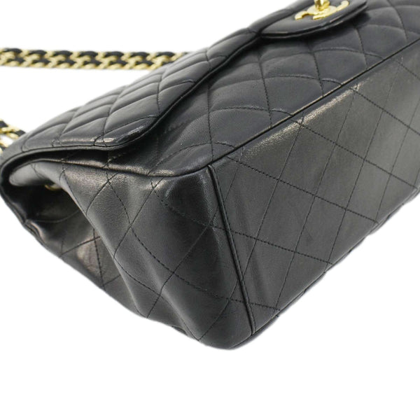 CHANEL Maxi Classic Single Flap Quilted Leather Crossbody Bag Black