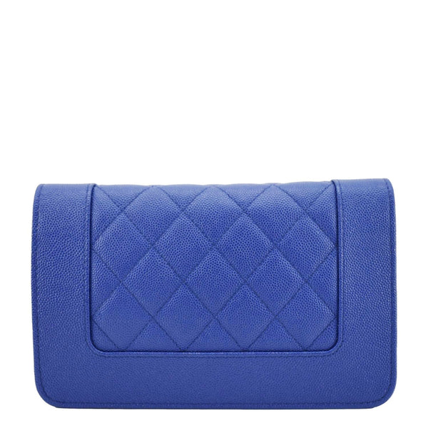 CHANEL Mademoiselle Vintage Flap Quilted Leather Shoulder Bag Blue