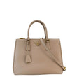 PRADA Galleria Double-Zip Medium Saffiano Leather Tote Bag Cameo