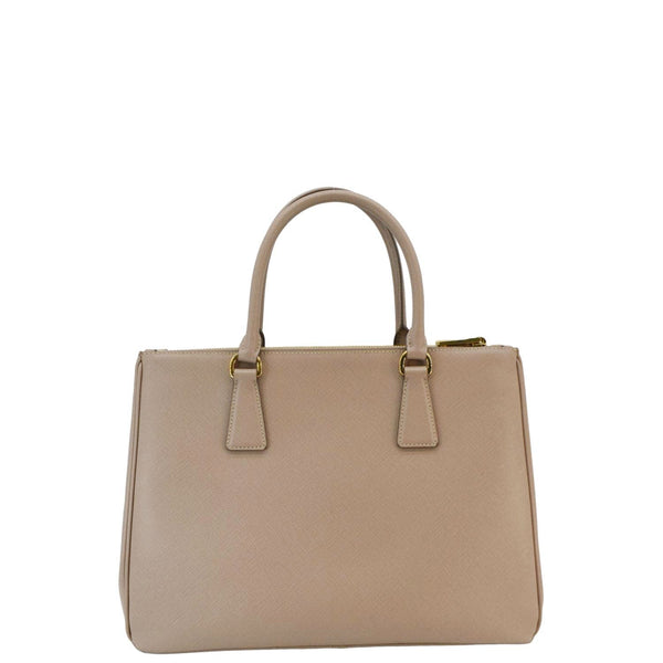 PRADA Galleria Double-Zip Medium Saffiano Leather Tote Bag Cameo