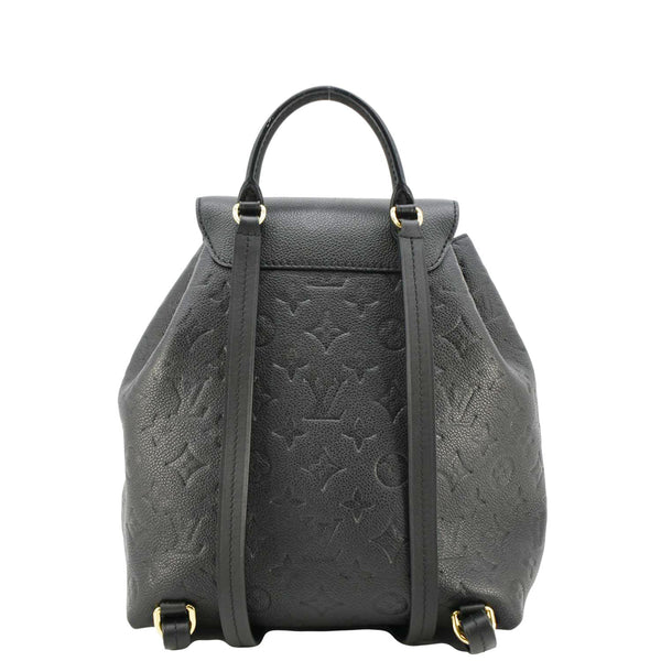 LOUIS VUITTON Montsouris Monogram Empreinte Leather Backpack Bag Black