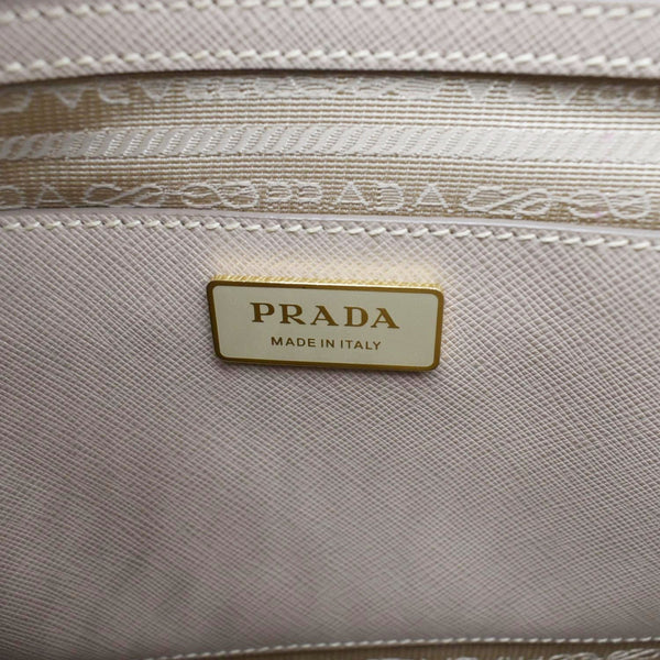 PRADA Galleria Double-Zip Medium Saffiano Leather Tote Bag Cameo