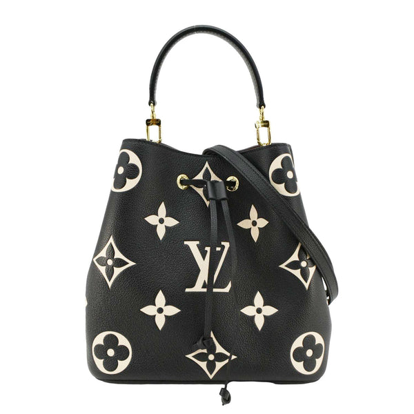 LOUIS VUITTON NeoNoe MM Bicolor Monogram Empreinte Shoulder Bag Black