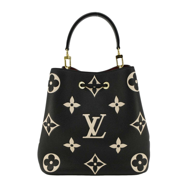 LOUIS VUITTON NeoNoe MM Bicolor Monogram Empreinte Shoulder Bag Black