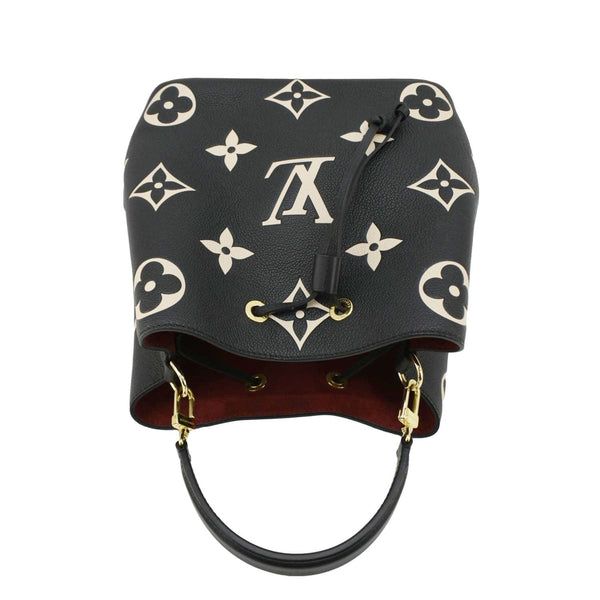 LOUIS VUITTON NeoNoe MM Bicolor Monogram Empreinte Shoulder Bag Black