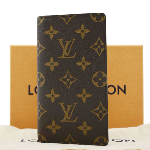 LOUIS VUITTON Brazza Monogram Canvas Bifold Long Wallet Brown