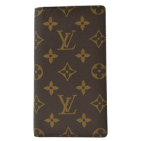 LOUIS VUITTON Pocket Agenda Cover Monogram Canvas Bifold Wallet Brown