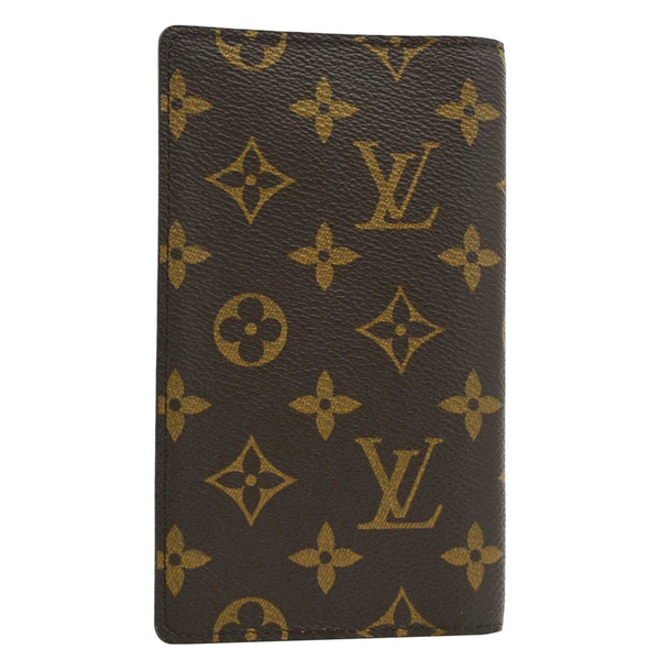 LOUIS VUITTON Brazza Monogram Canvas Bifold Long Wallet Brown