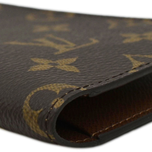 LOUIS VUITTON Brazza Monogram Canvas Bifold Long Wallet Brown