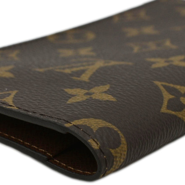 LOUIS VUITTON Brazza Monogram Canvas Bifold Long Wallet Brown