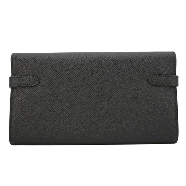 HERMES Kelly To Go Leather Wallet Black