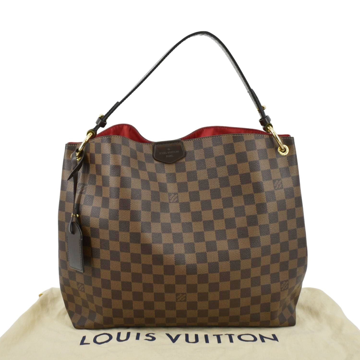 LOUIS VUITTON Graceful MM Damier Ebene Shoulder Bag Brown - Hot Deals